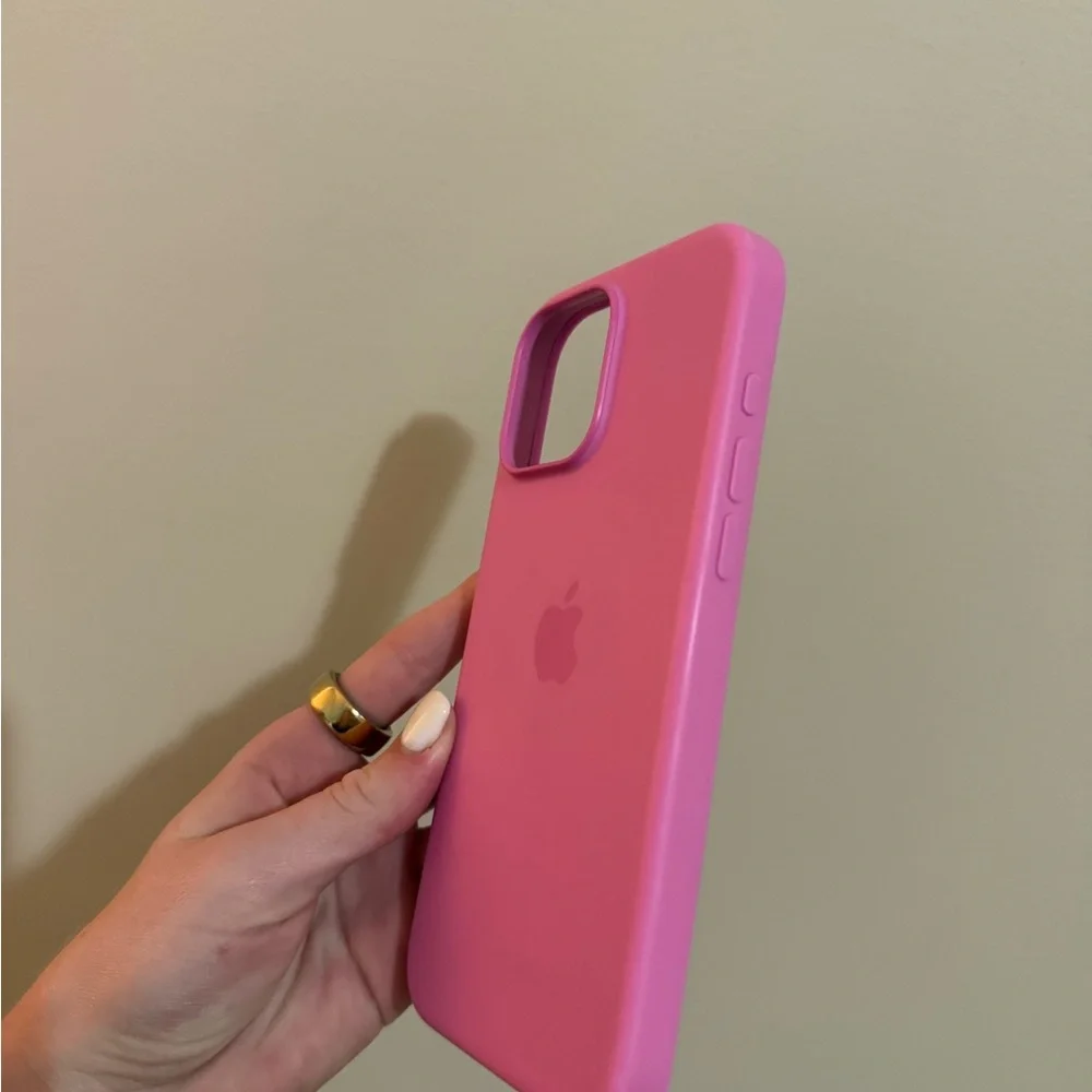 Apple Pink Silicone iPhone 16 pro max Case